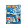 Wholesale Blue bubble gun with light,plastic bubble gun toys with two bottles bubble water